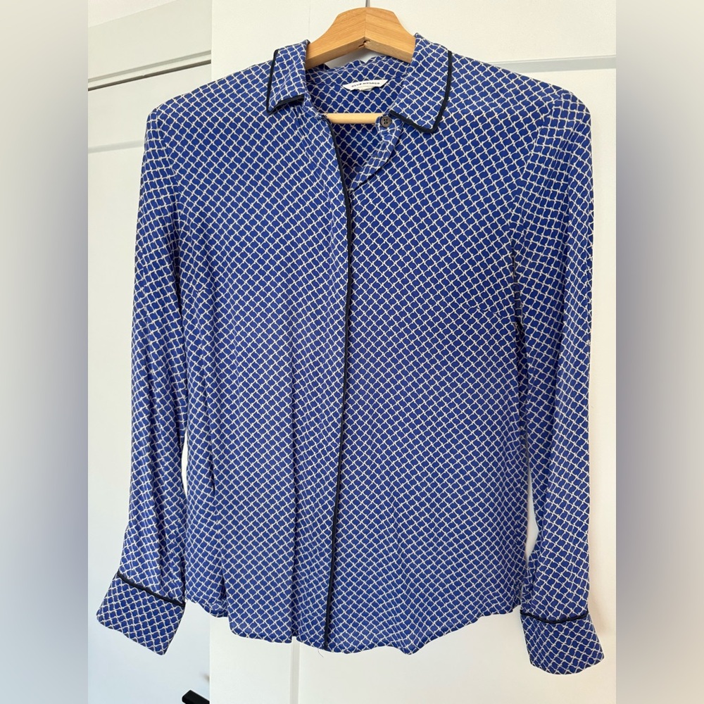 Club Monaco Silk Button Down Shirt